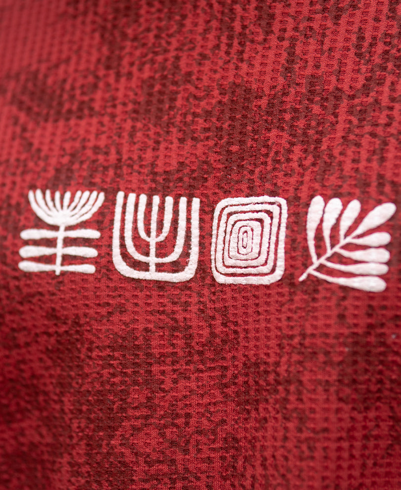 Brick Red Printed T-Shirt
