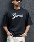 Black Greek Graphic T-Shirt 100% Cotton