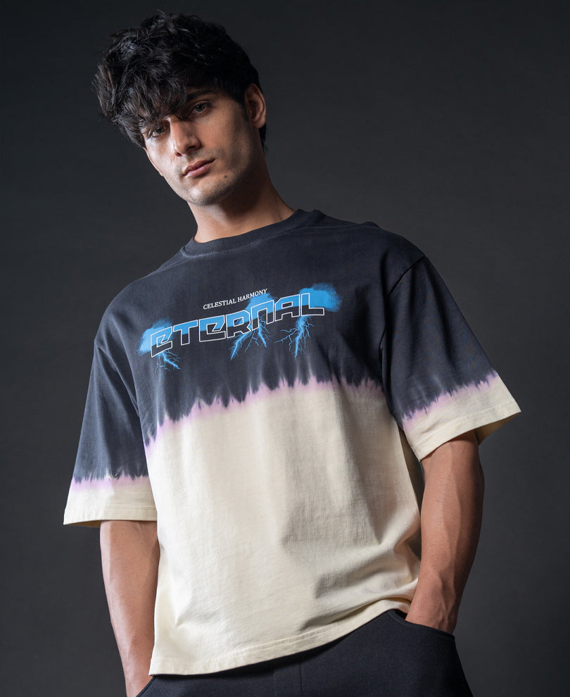 Black Bleached Graphic T-Shirt 100% Cotton