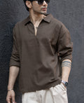 Brown Lightweight Structured Kurta Shirt 100% Cotton