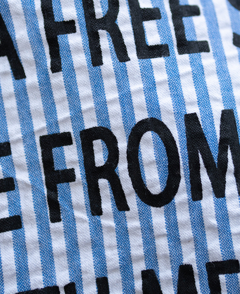 Blue Seersucker Printed Shirt 100% Cotton
